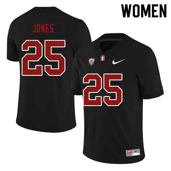 Women #25 Brandon Jones Stanford Cardinal College Football Jerseys Sale-Black - Click Image to Close